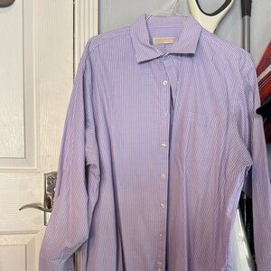 MICHAEL Michael Kors Purple Checkered Dress Shirt